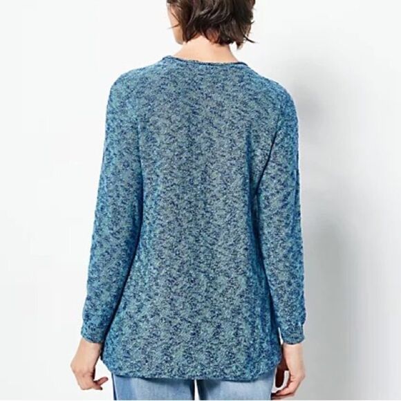 LOGO by Lori Goldstein Roll-Neck Marled Sweater - Picture 2 of 6